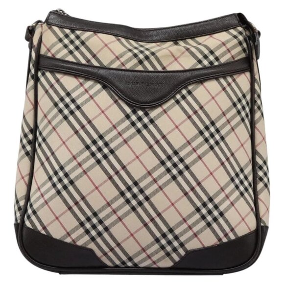 BURBERRY Nova Check Shoulder Bag Canvas Leather Beige Auth BD1036 - Picture 2 of 16